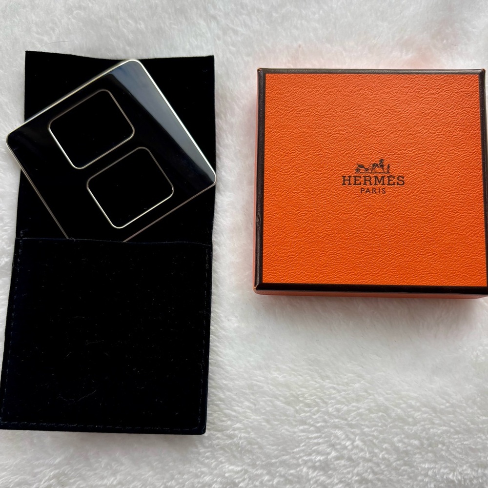 Hermes Square Enamel Scarf Ring